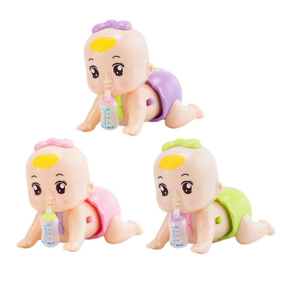 Krypande babyleksaker Dockor Guide Bebisar Lär sig Gå Utbildning Små Lärande Krypande Dockor S6L1  pink one-size