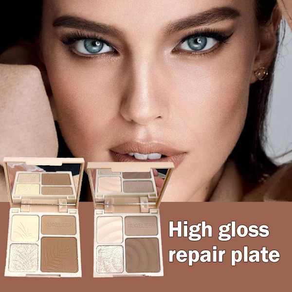 Fyrfärgspenna Highlighter Långvarig Mjuk Lätt Konturpalett Ansiktsmakeup style 1 one-size