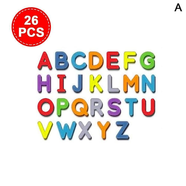 Magnetiska Versaler Gemener Bubbelbokstäver ABC Kylskåpsmagneter Utbildning Tidig M3F0 MulticolorB 26pcs lower case letters