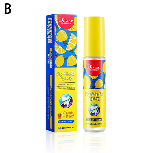 Breath Freshening Spray Citron Grape Mint Flavor To Bad Breath An yellow 20ml