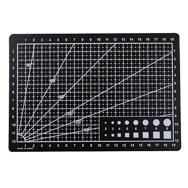 A3, A4, A5 SKÄRMATTA HALKFRI SJÄLVLÄKANDE MED TRYCKTA RUTNÄT A5 Black 1pc