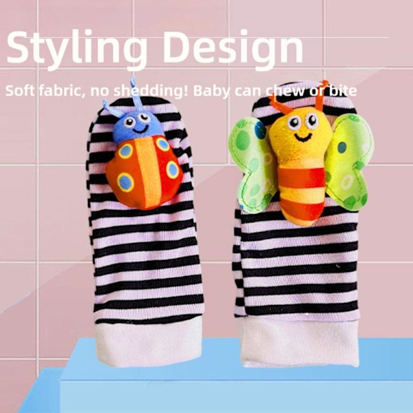 Baby Skallror Leksaker Bitringar Tidig Utveckling Lärleksak Nyfödd Leksak Baby Pojke Flicka V9r8 multicolorA 13pcs