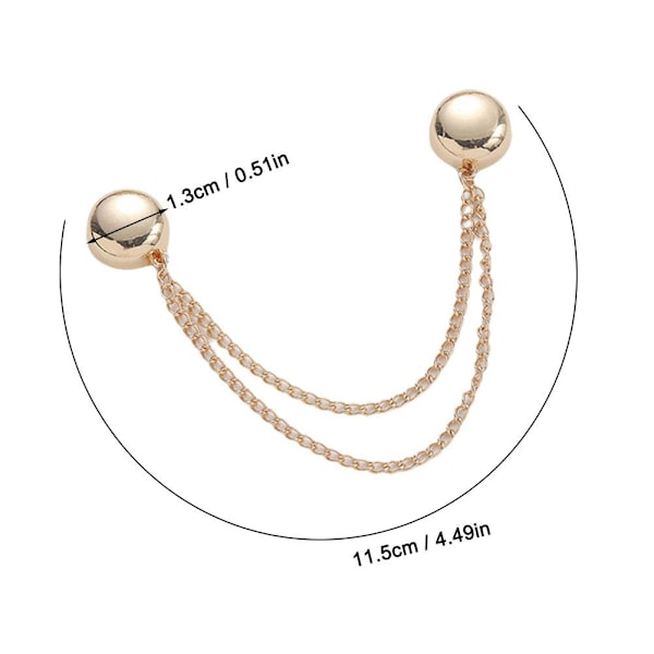 4x Multifunktionella Magnetiska Klädnypor Mångsidig Magnetisk Nålös Brosch golden One size 4pcs