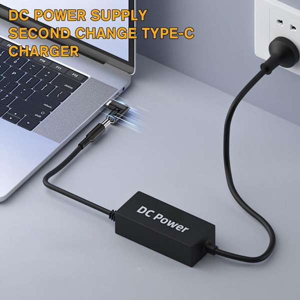NY 65W Laptop Laddare Konverterare TILL USB Typ C PD Strömadapter J3E2 Kabel C7Q7 square mouth one-size