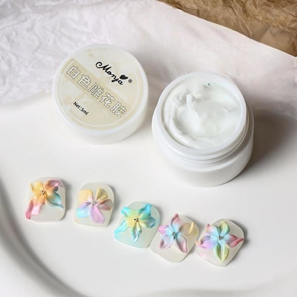 Nagelkonst Nagel Lim 3D Modellering Lim DIY Manikyr Verktyg Satin Snideri Lim Vit 5ml  white 5ml