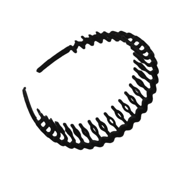 Damer flockande tunt pannband Tjockt halkfritt hårbåge Tandat H black one size