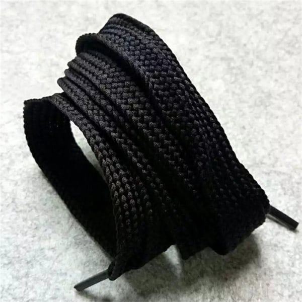 3 färger 1,5 cm breda skosnören Unisex polyester skosnören Dubbla black null