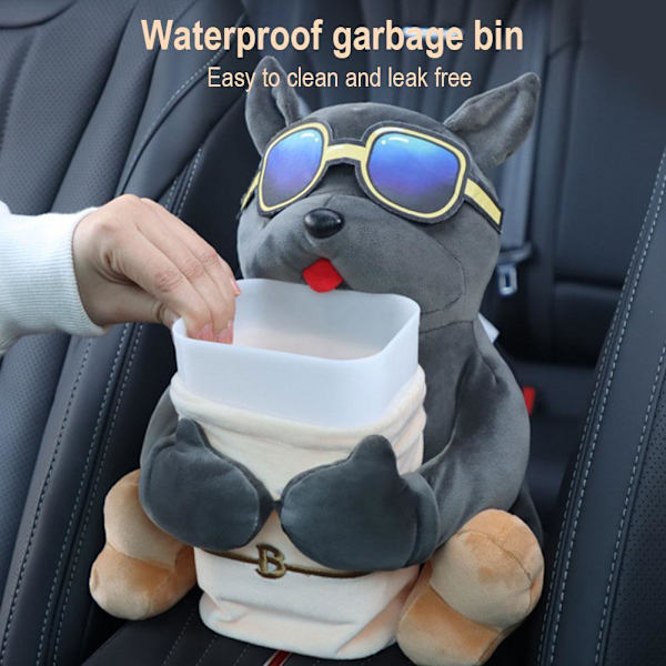 Mjuk Plysch Bil Tissue Box Papperskorg Soptunna Bil Armstöd Ny UK Förvaring V6C5 A as shown