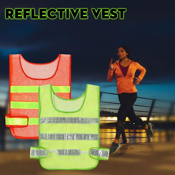 Reflexväst Löpning Säkerhetsvästar Jogging Cykel Kvällssport H 2pc One size