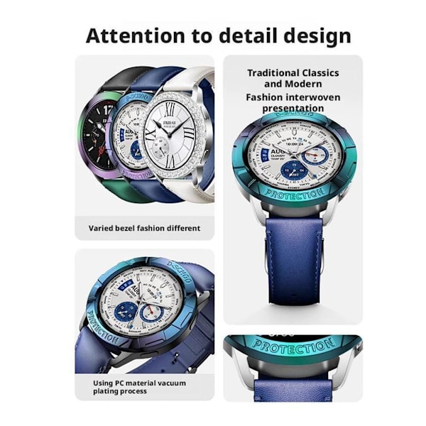Ersättningsram Metallram Tillbehör för Xiaomi Watch S4 Armored Green one size