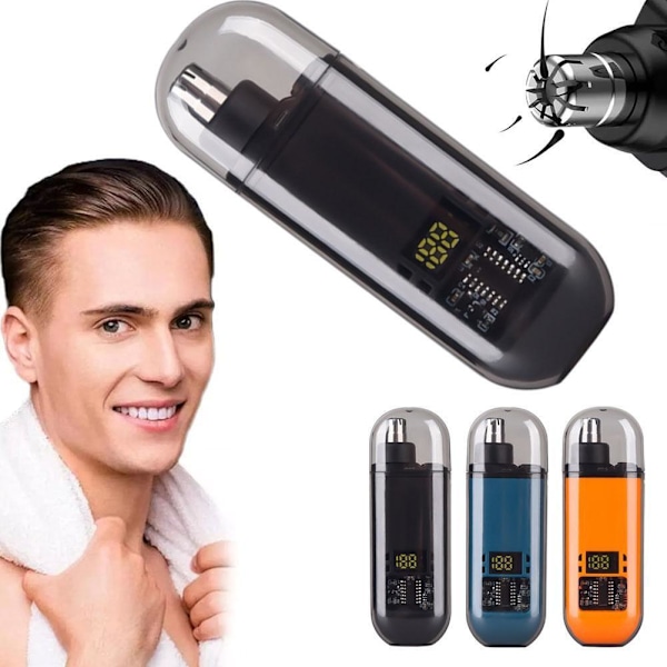 Elektrisk näshårstrimmer för män och kvinnor, bärbar, USB-uppladdningsbar black 1pcs