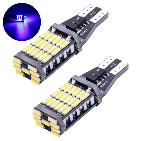Bil Signallampa T15 W16w Led Lampa T10 W5w 4014 Led Back Reverse Parkeringslampor Vit Blå Röd D6o6 Blue One size