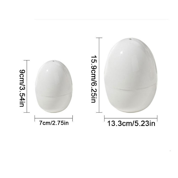 Mikrovågsugn Äggkokare 1/4 Ägg Pod Avtagbar Skalverktyg Ångkokare S4W8  white 1pcs