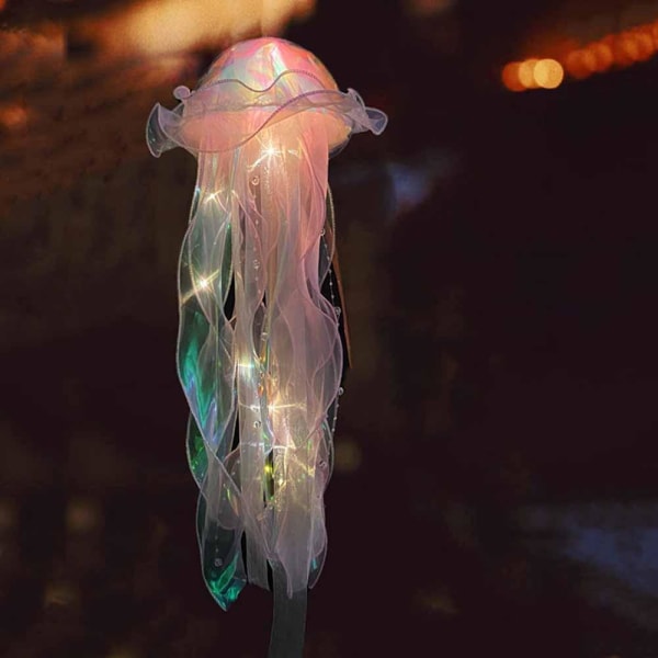 DIY Jellyfish Lamp Lantern Mermaid Parti Jellyfish Light Lantern colorful onesize
