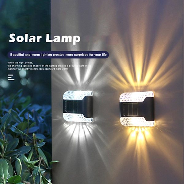 4/1X SUPERSTARKA SOLCELLSDJUR STÄNGSEL VÄGGLAMPOR 'LED UTOMHUS E9 C7M2 blackA white light 4pcs