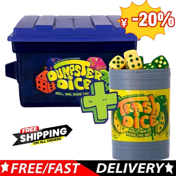 Big Discoveries Dumpster Dice - Snabbt Familjetärningsspel Kul för 4 spelare Board一 C set