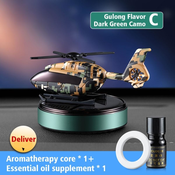 Bilaromaterapidekoration Soldriven Parfymdekor Helicopt Blue 1set