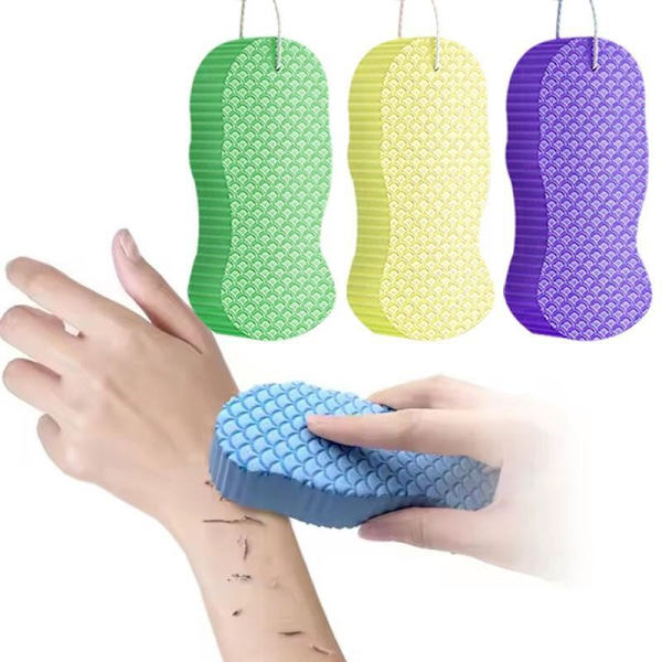 Exfolierande Mjuk Svamp Kroppsskrubb För Baby Vuxna Bad Exfolierande Skrubbsvamp Hudrengörare D2t6 green 1pcs