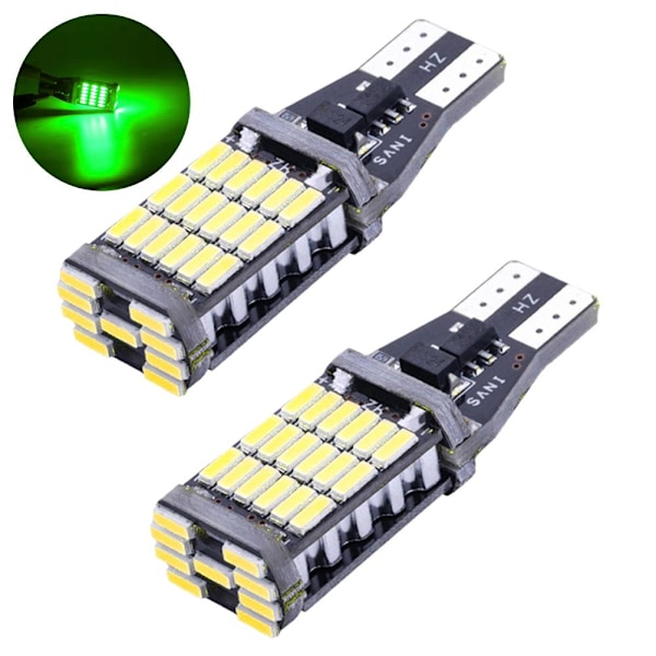 Bil Signallampa T15 W16w Led Lampa T10 W5w 4014 Led Back Reverse Parkeringslampor Vit Blå Röd D6o6 Green One size