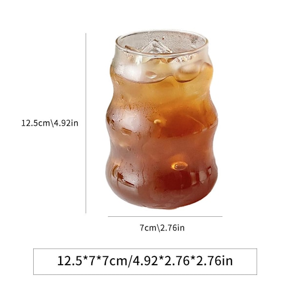 530ml Förtjockad Hög Borosilikatglas Kopp Hushåll Värmebeständig Vatten Dryck M6S0 Smooth style 1PCS