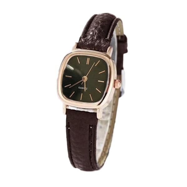 Herr Mode Casual Lyx Läderrem Kvarts Business G3C5 Armbandsur S1F2 Gold Black One size