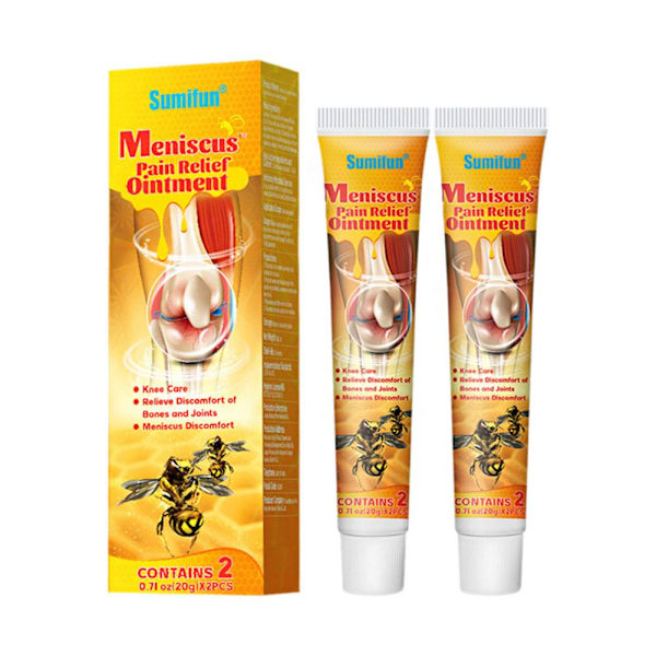 2 st Knäledslindring Gel BeeVenom Ledvårdsgel Lugnande Lindring Reparation N6H7