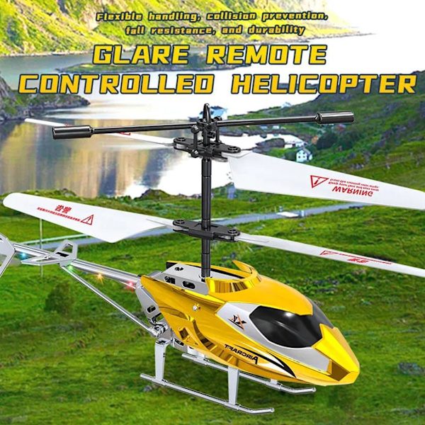 Helikopter Fjärrkontroll Flygplan Leksak för Barn Tålig Kollisionslegering ≮ B6B2 red 2.5CH