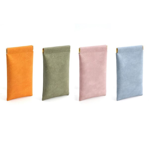 Mun Snäppta Solglasögon Glasögon Läderfodral Mjuk Påse Väska Prof X2B7 green 9*18cm