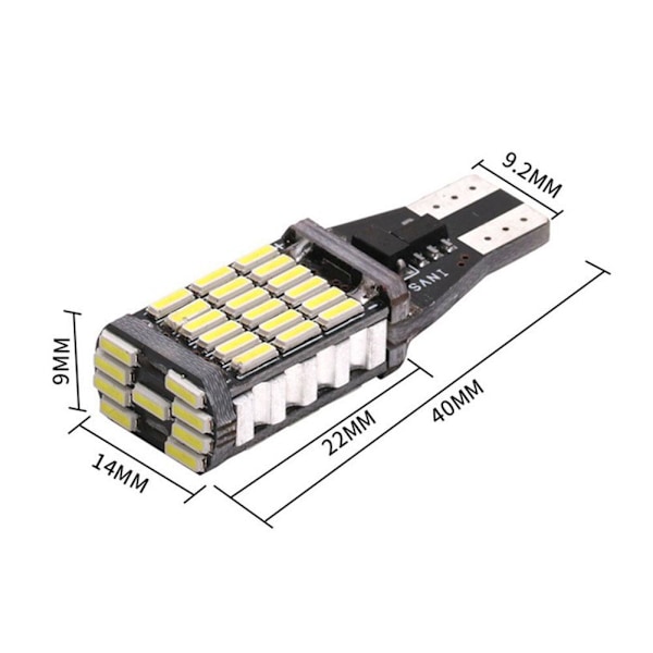 Bil Signallampa T15 W16w Led Lampa T10 W5w 4014 Led Back Reverse Parkeringslampor Vit Blå Röd D6o6 Red One size