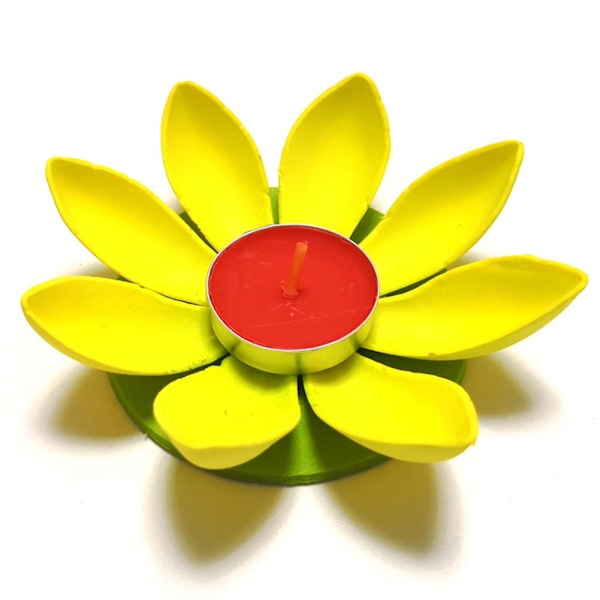 Flytande Vatten Lotus. Lampa Lotus. Önskelampa Utomhus Ljuslykta Festival Lam> Yellow 1pcs