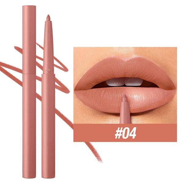 12 Färger Matt Läppenna Mjuk Matt Kontur Läppform Läppenna Prisvärd Läppmakeup L9o0 style4 0.2g