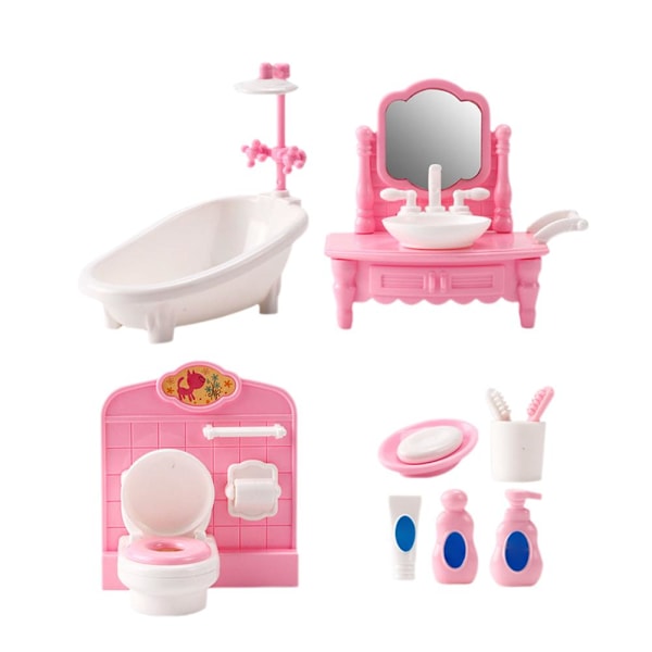 Pedagogiska Leksaker Simulation Kök Badrum Pussel C5O7 Leksak O1Z7 S7A3 D6B5 bathroom 1set