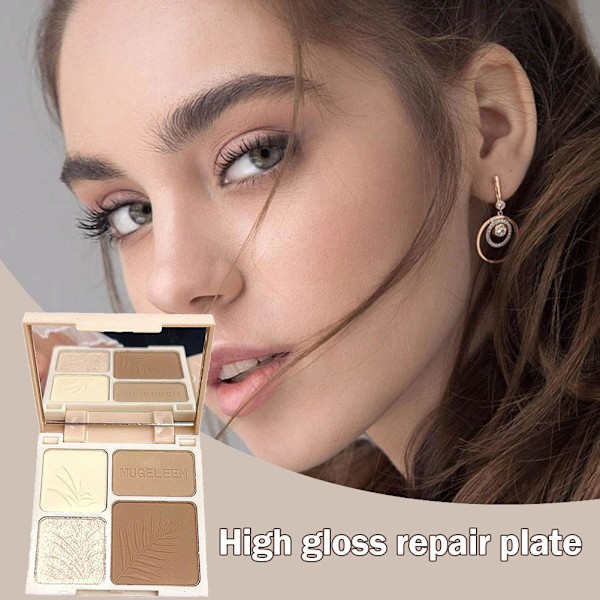 Fyrfärgspenna Highlighter Långvarig Mjuk Lätt Konturpalett Ansiktsmakeup style 1 one-size
