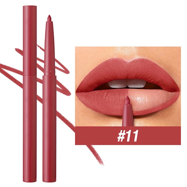 12 Färger Matt Läppenna Mjuk Matt Kontur Läppform Läppenna Prisvärd Läppmakeup L9o0 style11 0.2g