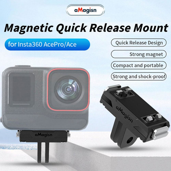För Insta360 Ace Pro/Ace Magnetisk Snabbfäste Metall Kamerafästen^