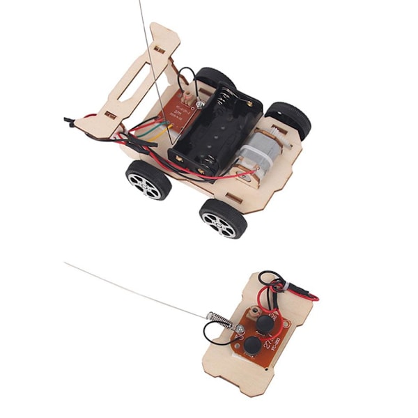 3D Trä DIY Montering Fjärrkontroll Bil Modellbyggsatser Gåva Julvetenskap T4A0