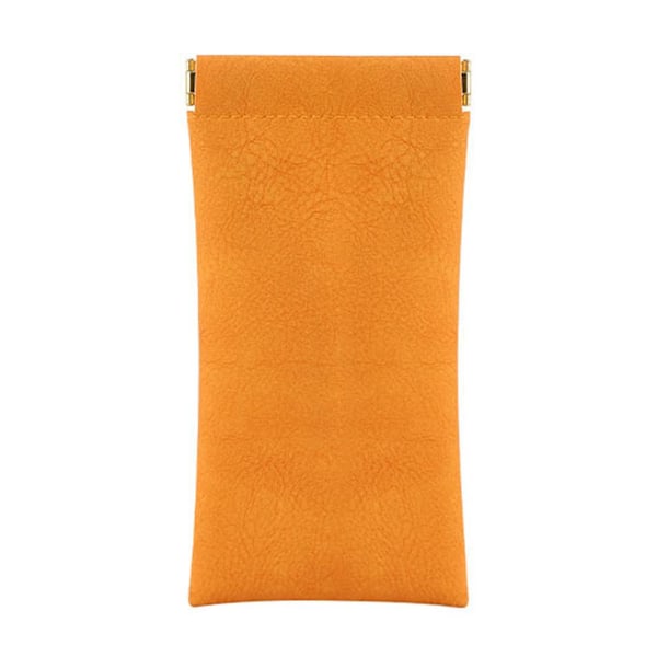 Mun Snäppta Solglasögon Glasögon Läderfodral Mjuk Påse Väska Prof X2B7 orange 9*18cm
