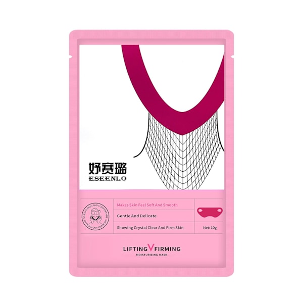 1/5X V Line Ansiktslyftmask Dubbelhakreducerare V Form Slimming UK pinkA 10g 5pcs