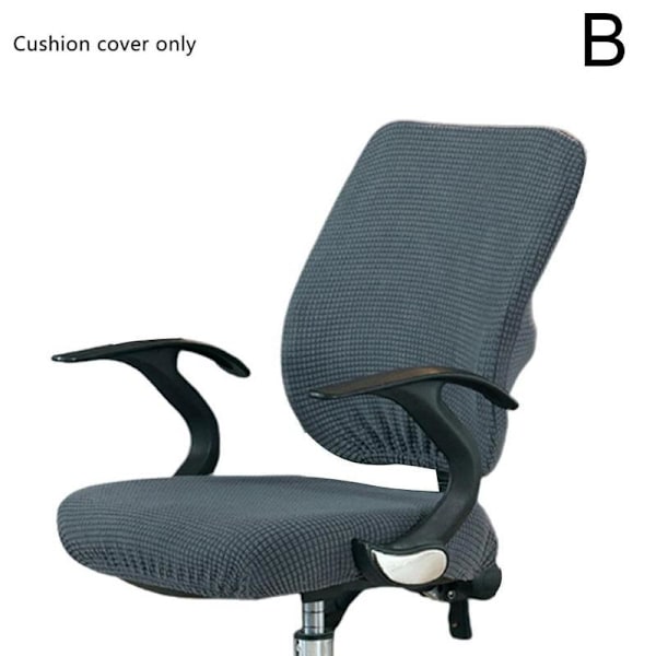 Snurrbar Kontorsstol Skydd Avtagbar Individuell Elastisk Tvättbar Överdrag Kudde Damm U0w6 grey One-size
