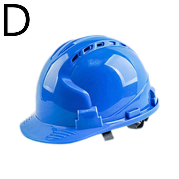Förtjockad V-formad ABS säkerhetshjälm, skyddshjälm för byggarbetsplatser[ Blue One size