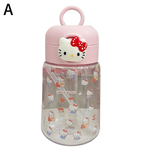 400ml Sugrör Vattenkopp Cinnamoroll Kuromi Melody Sugrör Utomhus Portabel Vattenflaska Kopp Spelare C1v2 pink rabbit 400ml