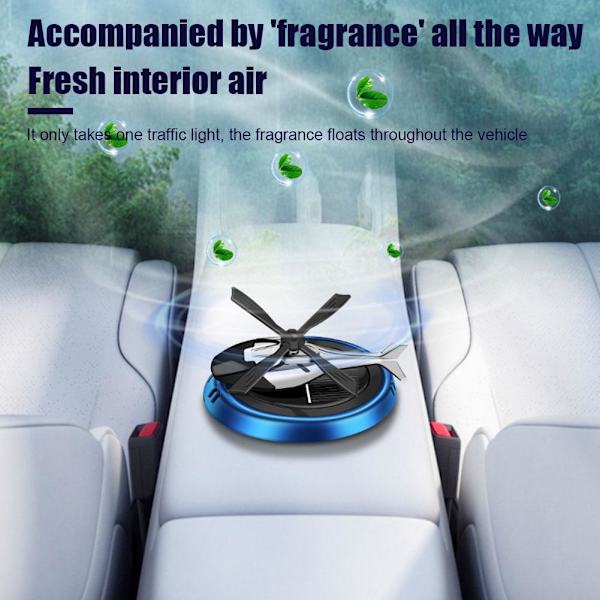 Soldriven Helikopter Luftfräschare Bil Flygplan Doftspridare Ornament♤ Red Gardenia one size