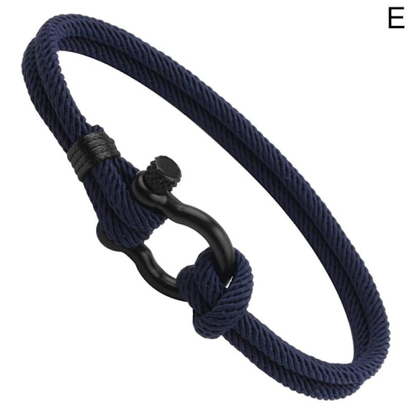 U Platt Form Justerbart Schackelspänne För Överlevnad V4N9 Armband Rep V4A6 navy blue One-size