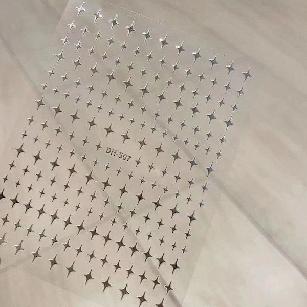 Stjärn-nageldekaler Julkonstdekaler Mobilskal, Laptops Stjärnor Decora J вь Silvery 1pcs