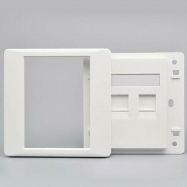LAN CAT6 Uttag Vägguttag Nätverk Ethernet Panel Frontplatta RJ45 H3O9 whiteB 86mm*86mm