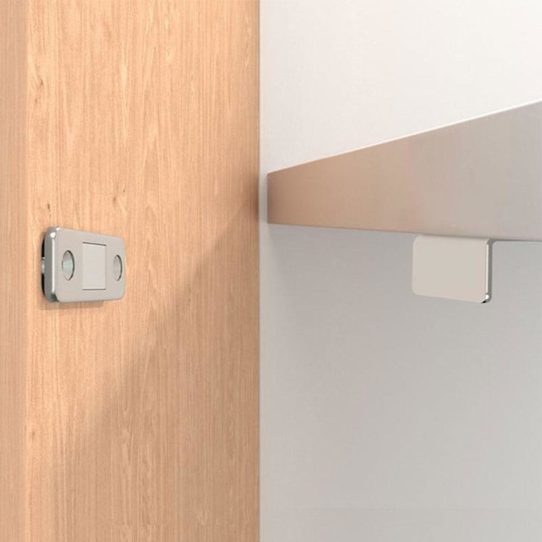 Ultratunn Osynlig Skåpstängning Magnetisk Formad L-hake Kök Ny~ sliver 1 set