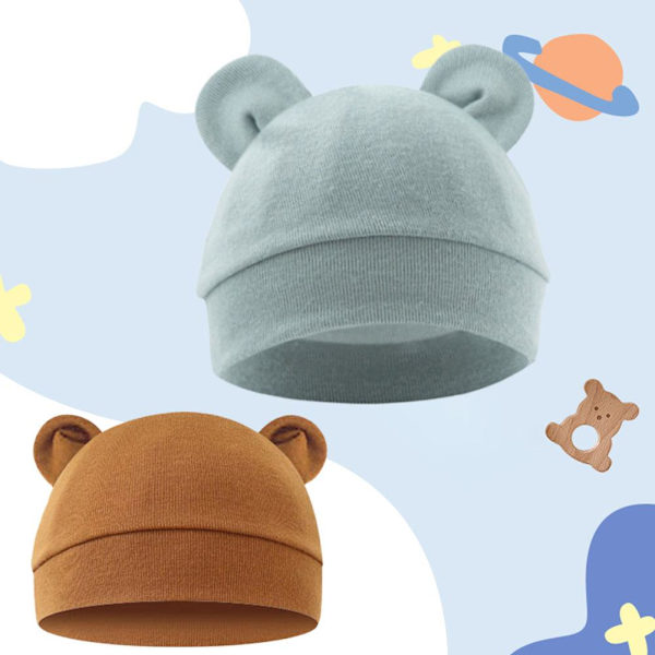 Nyfödd Baby Mössa Prematur Pojkar Hattar Söt Baby Björn Hatt O9m8  White One size