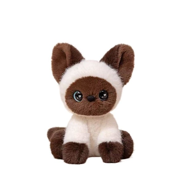 24cm Söt Kattdocka Plyschleksak M9R7 Brown 1pcs