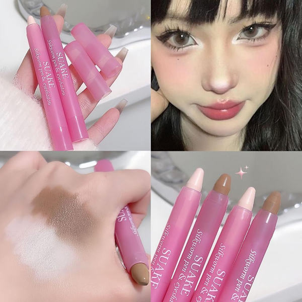 Suake Matt Highlighter Contouring Stick Nässkugga Ansiktskonturer Vattentät Naturlig Ansiktsmakeup 01 3g