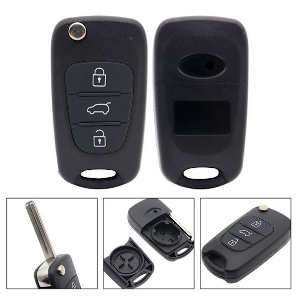 3 Knappars Nyckel Gummi Pad Fjärrkontroll Fodral För Hyundai i40 i30 i10 ix20 ix30 T2N1